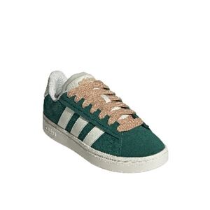 Adidas Grand Court Green and White Sneakers with Tan Laces